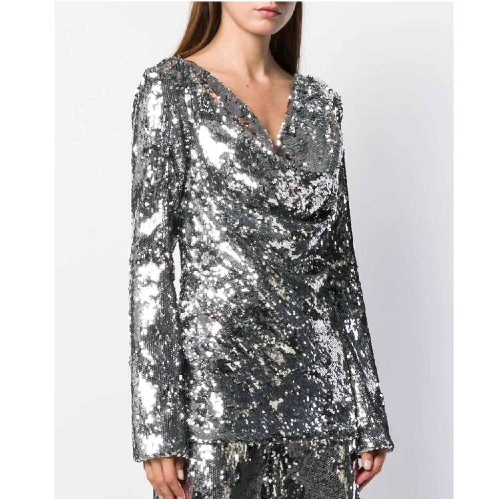 Ellery Sequin-Embroidered Top